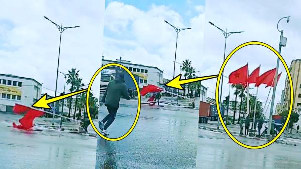 حينما يسقط علم "المملكة"..مشهد مؤثر جديد يوثق لروح "تامغربيت" التي تحكم علاقة الشعب بالوطن(فيديو)